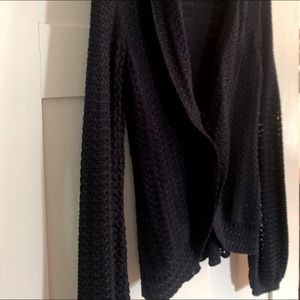 INC international Dark Navy Blue loose satin stitch cardigan size M- Never worn